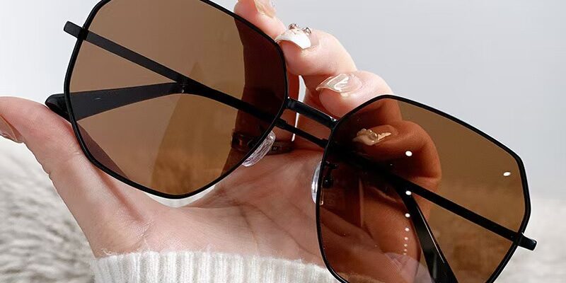 Polygon Metal Sunglasses for Women