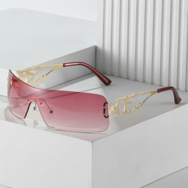 rimless metal frame eyeglasses