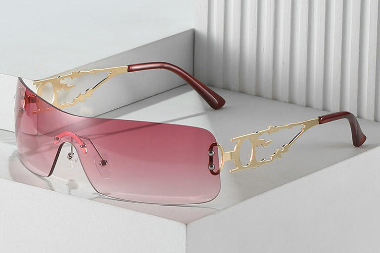 rimless metal frame eyeglasses