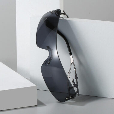 rimless metal frame eyeglasses