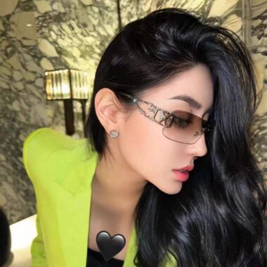 rimless metal frame eyeglasses