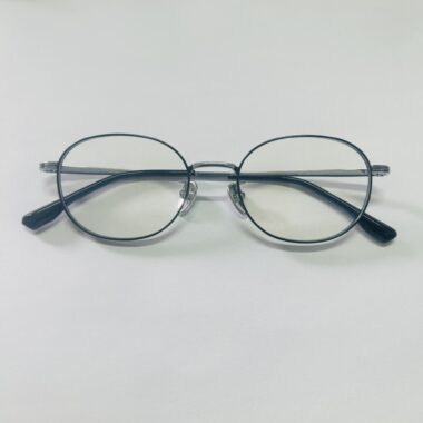 Titanium Oval Blue Light Glasses