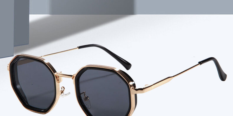 Steampunk Polygon Metal Sunglasses