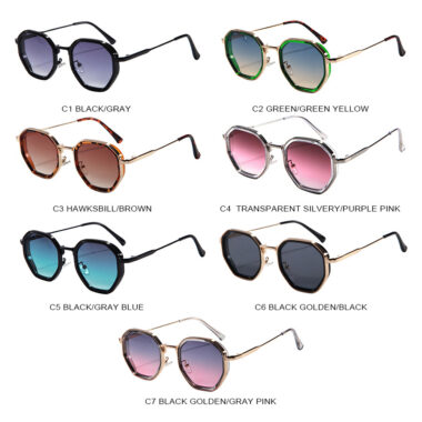 Steampunk Polygon Metal Sunglasses