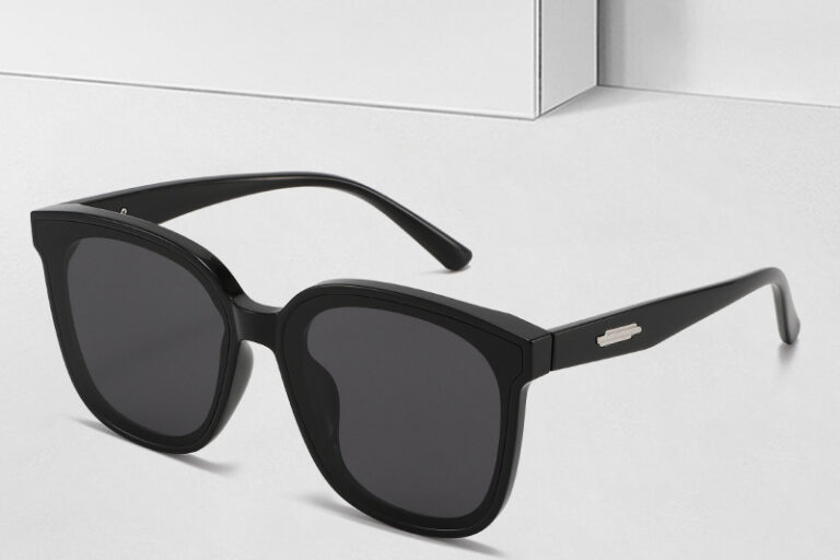 Black Polarized Sunglasses Oversized Face-Slim