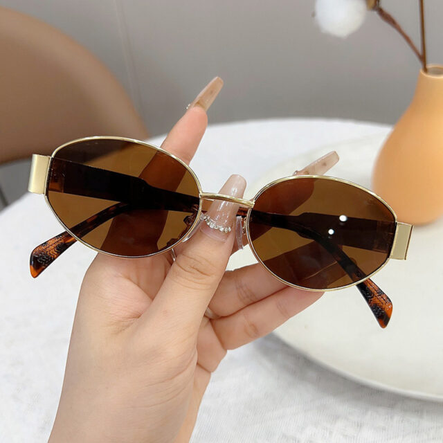 Cat Eye Metal Frame Sunglasses