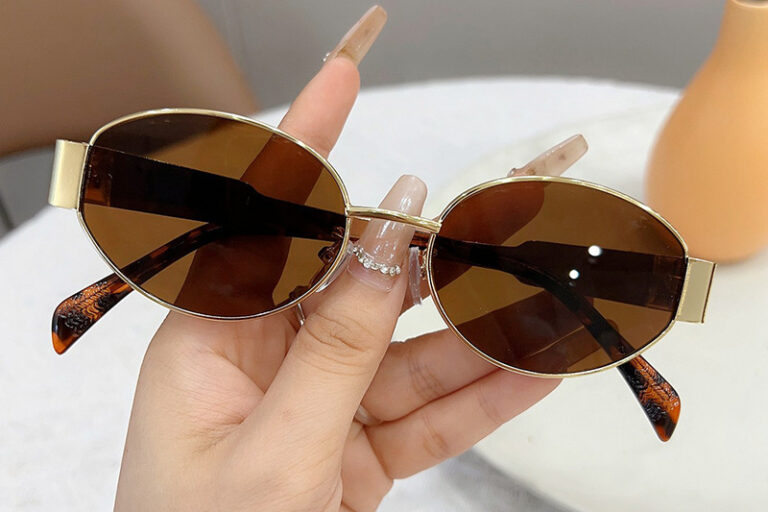 Cat Eye Metal Frame Sunglasses