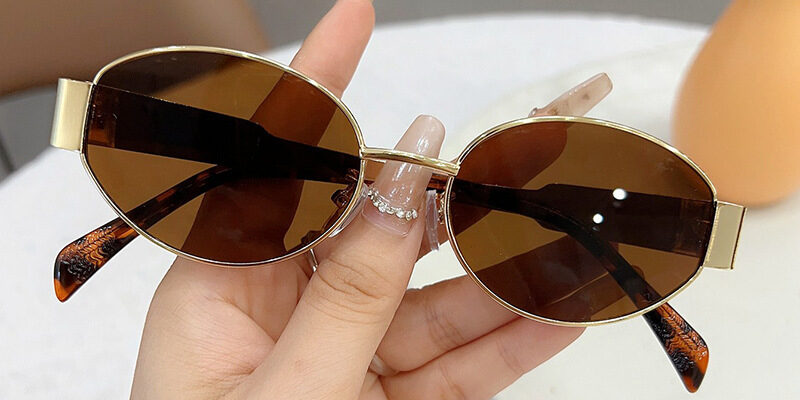 Cat Eye Metal Frame Sunglasses