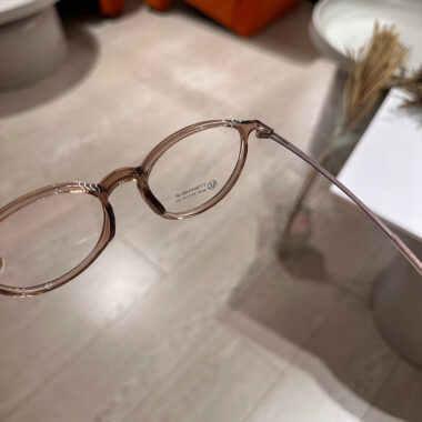 XM6835 Tea-Colored Round Titanium Eyeglass