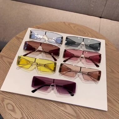 Y2K Punk Metal Rectangular Sunglasses