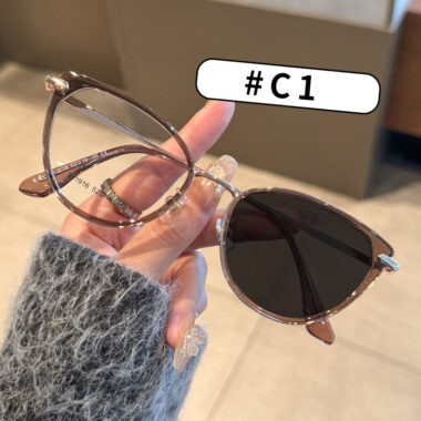 cat eye metal eyeglasses frame