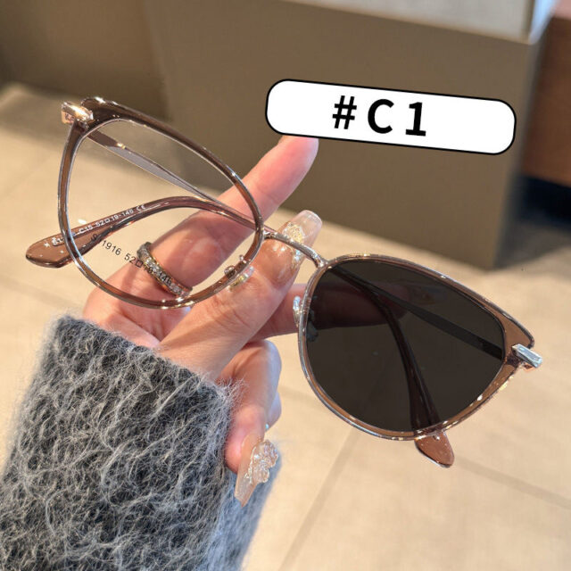 cat eye metal eyeglasses frame