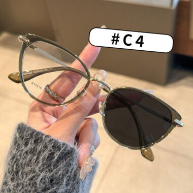 cat eye metal eyeglasses frame