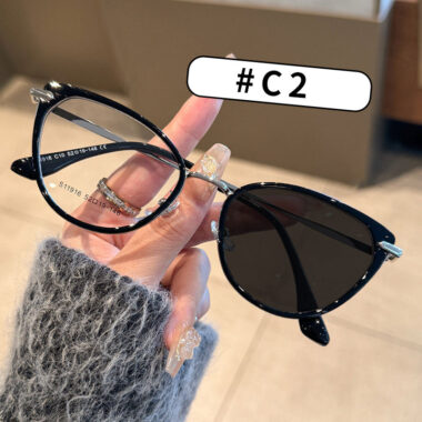 cat eye metal eyeglasses frame