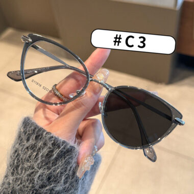 cat eye metal eyeglasses frame