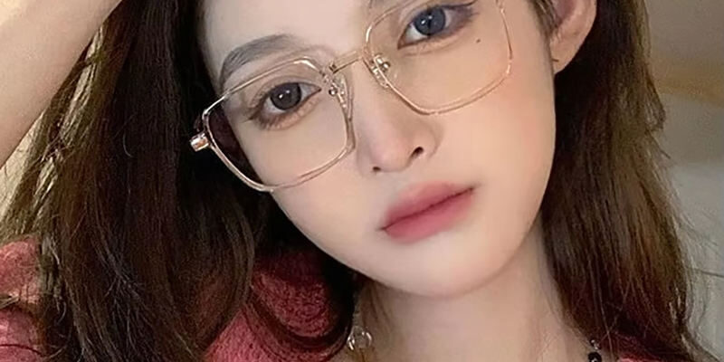 light square glasses with custom logo