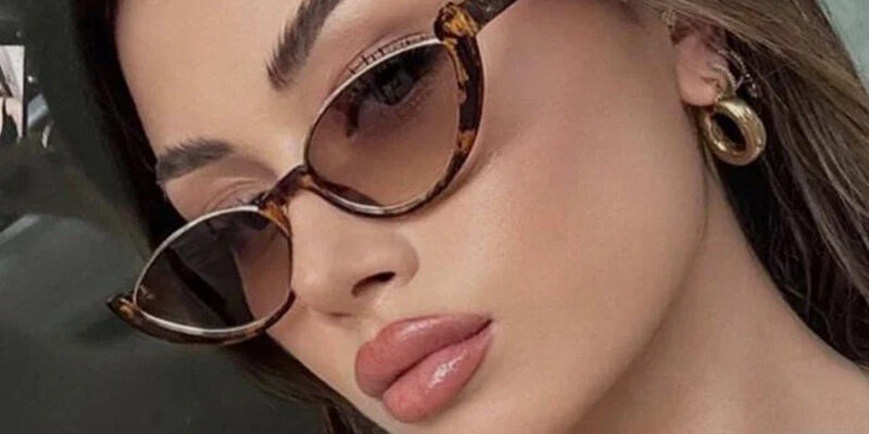 Cat-eye half frame Y2K sunglasses