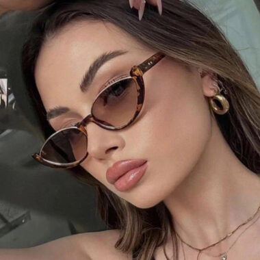 Cat-eye half frame Y2K sunglasses