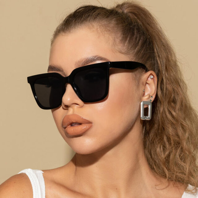 Large frame square sunglasses